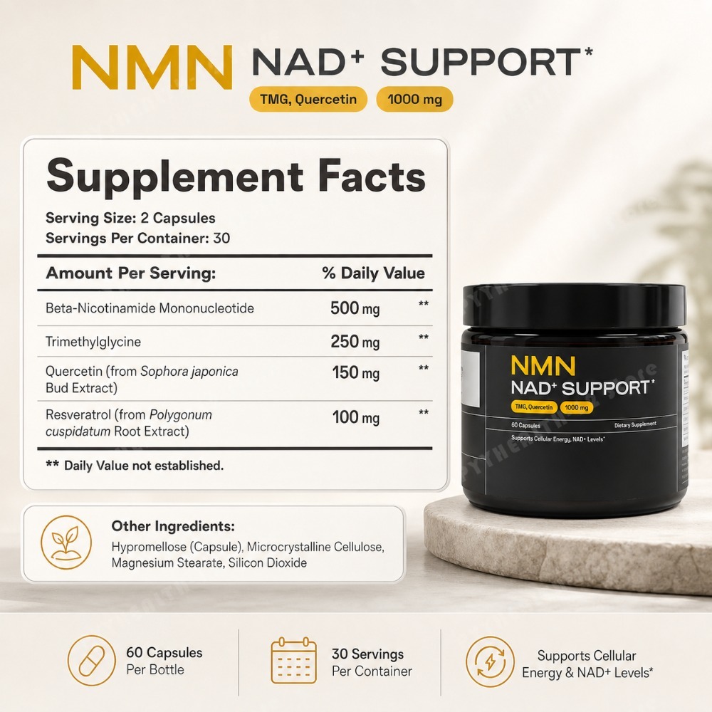 NMN NAD+ Support Capsules 1000 – Wellness Quercetin Bewertung und Preis