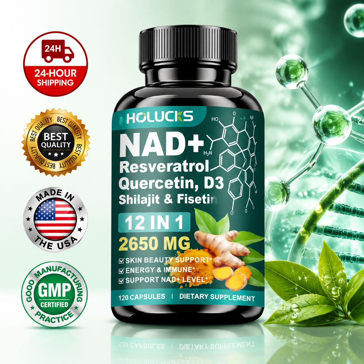 High Potency NAD+ Supplement,  – Wellness Quercetin Bewertung und Preis